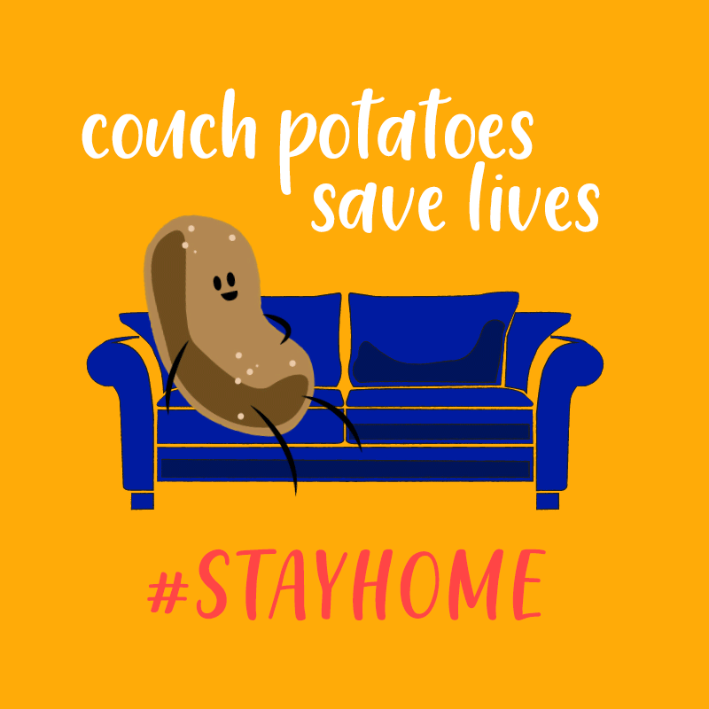 Couch potatoes save lives graphic